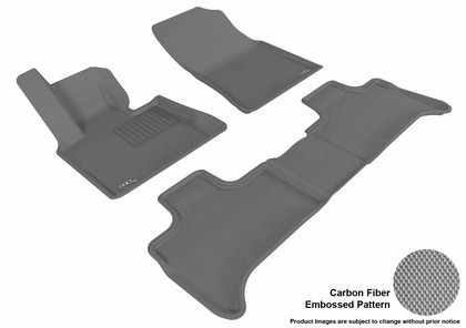 3D Maxpider Kagu Floormats - Gray - Set (3-Piece)