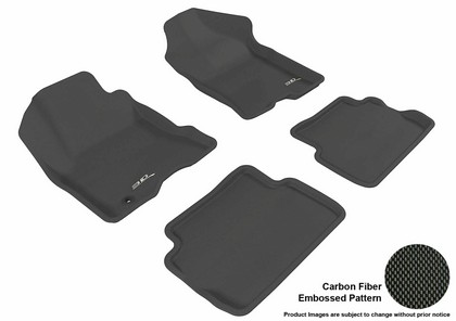 3D Maxpider Kagu Floormats - Black - Set (4-Piece)