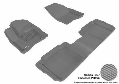 3D Maxpider Kagu Floormats - Gray - Set (4-Piece)
