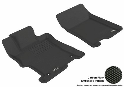 3D Maxpider Kagu Floormat - Black - Row 1 (2-Piece)