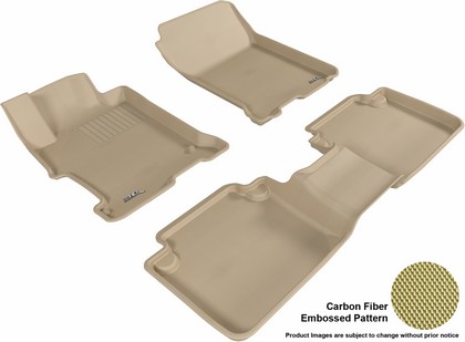 3D Maxpider Kagu Floormats - Tan - Set (4-Piece)