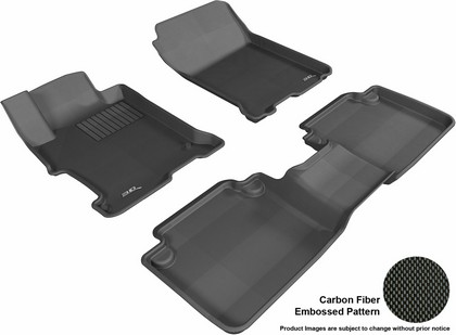 3D Maxpider Kagu Floormats - Black - Set (4-Piece)