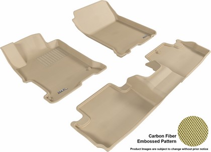 3D Maxpider Kagu Floormats - Tan - Set (4-Piece)