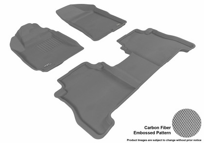 3D Maxpider Kagu Floormats - Gray - Set (3-Piece)