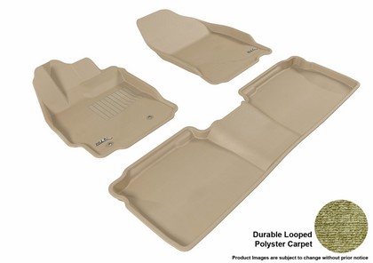 3D Maxpider Classic Floormats - Tan - Set (3-Piece)