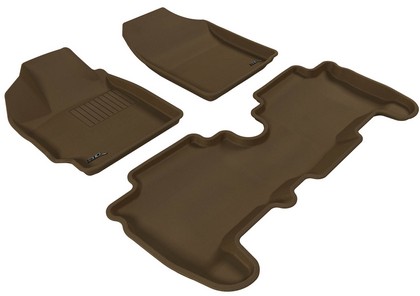 3D Maxpider Kagu Floormats - Tan - Set (3-Piece)