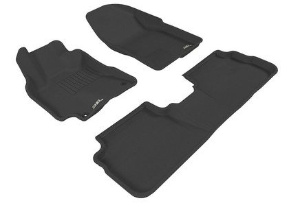 3D Maxpider Kagu Floormats - Black - Set (3-Piece)