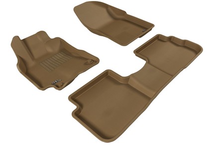 3D Maxpider Kagu Floormats - Tan - Set (3-Piece)
