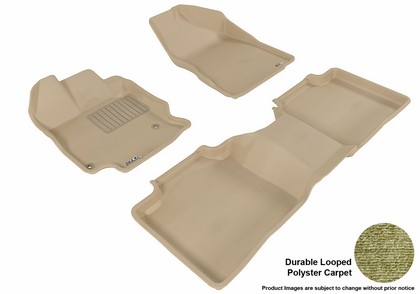 3D Maxpider Classic Floormats - Tan - Set (3-Piece)