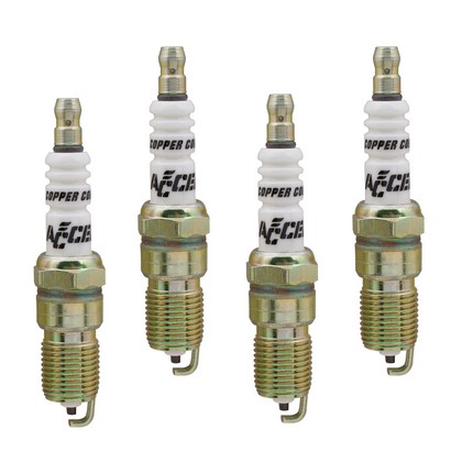 Accel U-Groove Resistor Spark Plug (4 Pack)