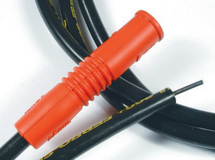 Accel Adjustable Length Fit 300+ Race Spark Plug Wire Set - Black 8.8mm Vari-Angle Boot With Male Tower Distributor Cap