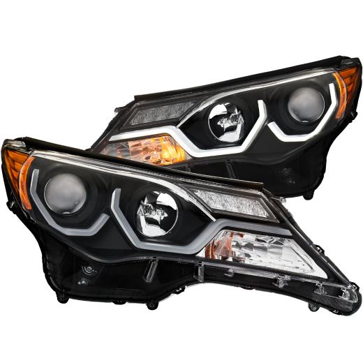 Anzo Projector Headlights - With Plank Style Design Black