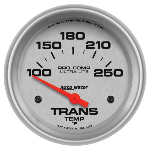 Auto Meter Gauges - Ultra-Lite Series Electric Transmission Temperature Gauge - (100-250 degrees F)