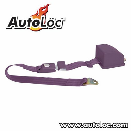 AutoLoc 2 Point Retractable Lap Seat Belt (Plum Purple)