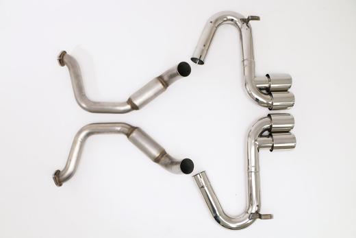 B&B Performance Bullet Exhaust System, Quad Round Double Wall Tips.