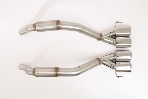 B&B Performance Bullet Exhaust System, Quad Oval Rolled Tips.