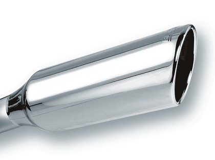 Borla Single Round Rolled Angle Cut Exhaust Tip, Inlet 3”, Outlet 4” RD, Length 14”