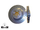 Chrome Brakes Vented Brake Rotor - 263mm Outside Diameter - 5 Lugs (Silver)