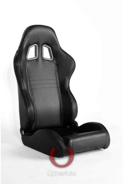 Cipher Racing Seats - Black Carbon Fiber PVC