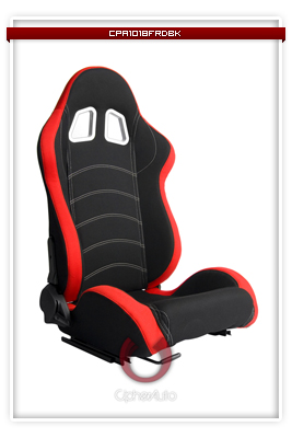 Cipher Racing Seats - Red Cloth with Black Trim