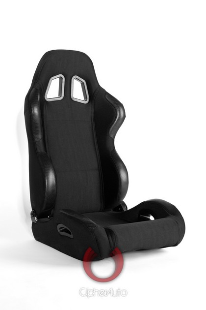 Cipher Racing Seats - Black Cloth