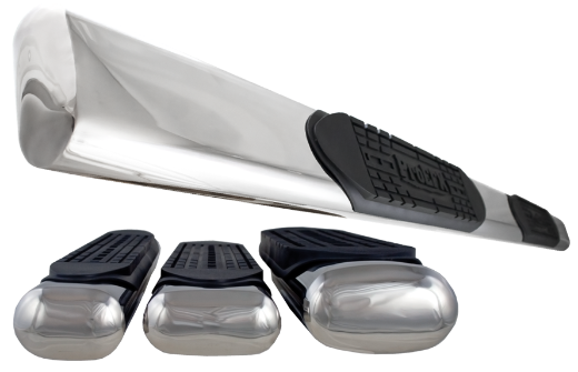 Coast to Coast ProEFX Round Step Bars - 3 Inch - Polished Stainless Steel
