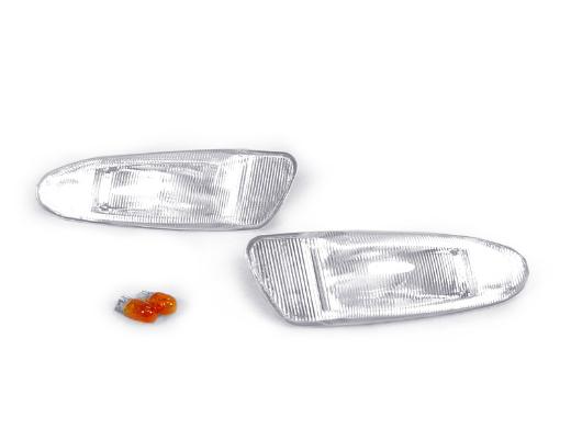 DEPO Clear Front Bumper Side Marker Lights