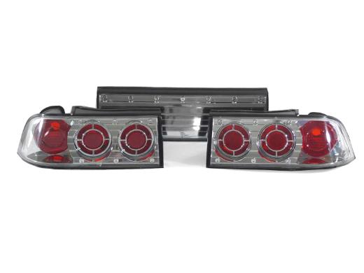 DEPO Chrome Clear Rear 3 Piece Tail Lights