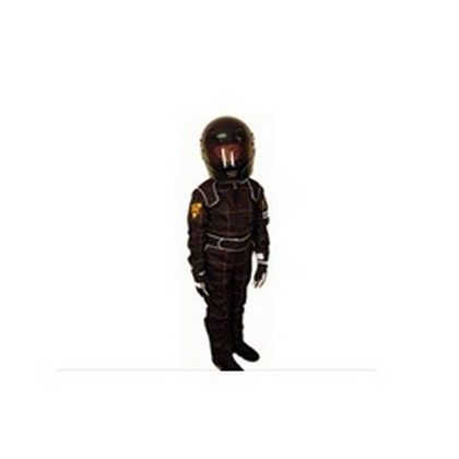 DJ Safety Junior Firesuit SFI 3-2A/5 1-Piece Suit - Medium (Black)