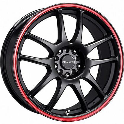 Drag DR31 Flat Black W/Red Stripe Full Painted