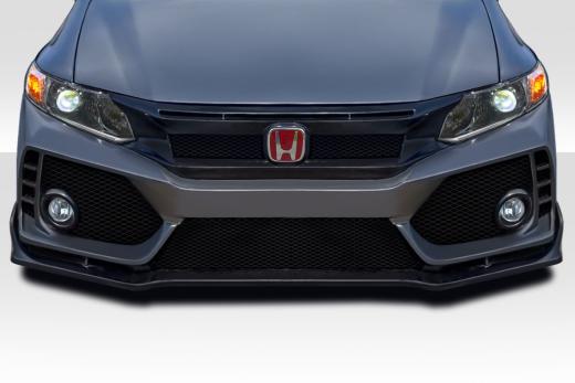 Duraflex FK8 Type R Look Front Bumper Cover - 1 Piece