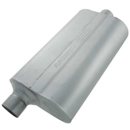Flowmaster Super 50 Muffler 409S - 2.50 Offset In / 2.50 Center Out - Mild Sound