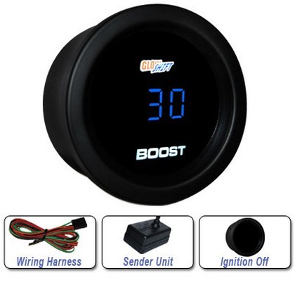 Glowshift Blue Digital Electronic Boost Gauge