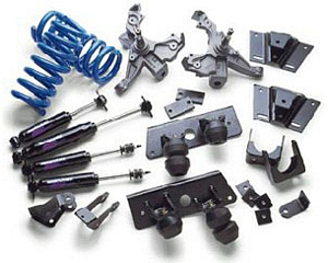 Ground Force Lowering Kit - Front Coils, Rear Blocks, Rear Spring Plates (Lowers Front: 2