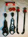 castor rods and control arms