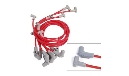 MSD Ignition Spark Plug Wire Set - w/Low Profile Distributor - Red Super Conductor 8.5mm