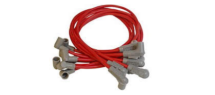 MSD Ignition Spark Plug Wire Set - w/Socket Distributor Cap - Socket Style - Red Super Conductor 8.5mm