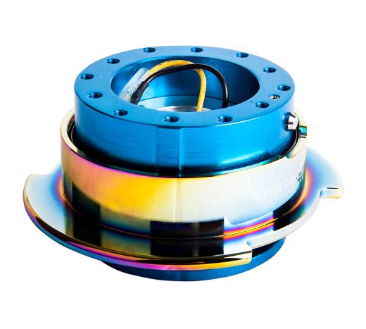 NRG Innovations Gen 2.5 Quick Release Kit w/ Interchangeable Ring (New Blue Body/Titanium Chrome Ring)