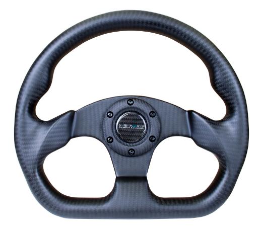 NRG Full Carbon Fiber Steering Wheel - Matte Black