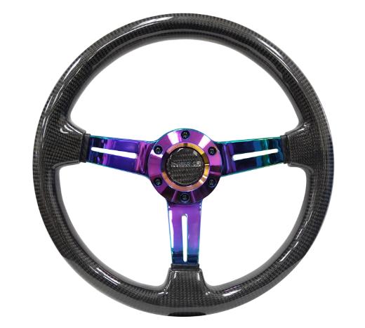 NRG Shiny Black  Carbon Fiber Steering Wheel