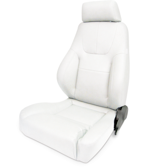 Procar Racing Seat - Elite Lumbar Series 1200, White Vinyl (Left)