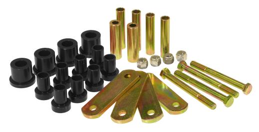 Prothane Rear Leaf Spring Bushings and Shackles - Black