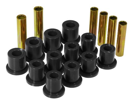 Prothane Leaf Spring Bushings - Rear Spring Eye and Shackle (Black)