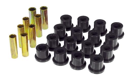 Prothane Rear Leaf Spring Bushings - 3 Bushing Shackle - Black