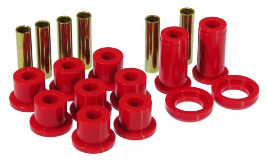 Prothane Leaf Spring Bushings - Rear Spring Eye and Shackle (Red)