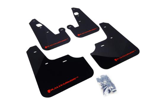 Rally Armor Mud Flaps - Black/Red Logo