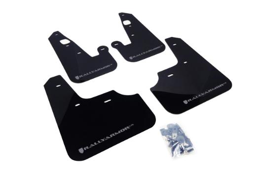 Rally Armor Mud Flaps - Black/Silver Logo