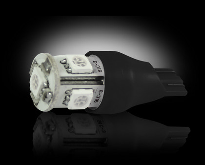 Recon 921 T-15 (9 L.E.D.s on each bulb) Unidirectional L.E.D. Bulbs Wedge Style - AMBER