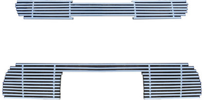 Restyling Ideas ABS Grille Insert - Chrome Stainless Steel Billet, Top Bumper