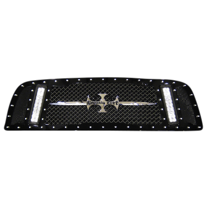 Royalty Core RCX Explosive LED Grille - Dual LED, Chrome Polished T304 Sword Assembly